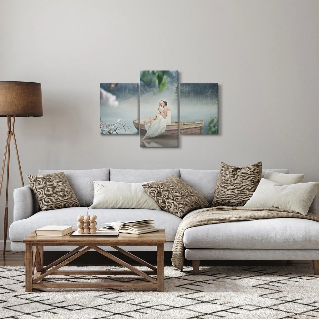 Kép - nő a hajón (90x60 cm)