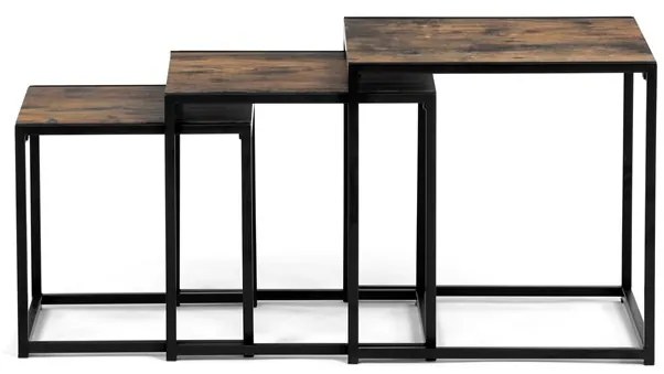 Dohányzóasztal 45 × 45 × 45 cm, MDF, öregfa AF-3003 OLW