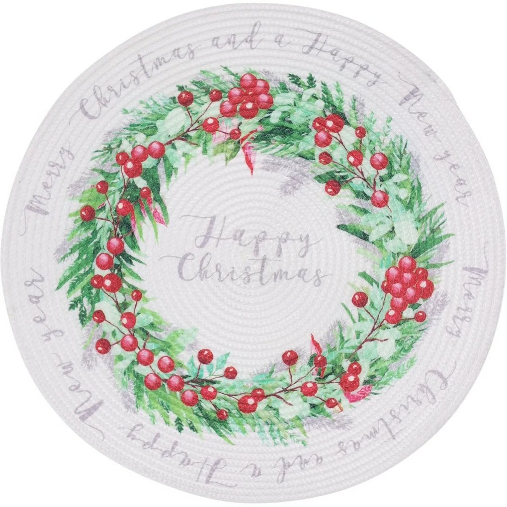 Happy Christmas karácsonyi alátét, 38 cm