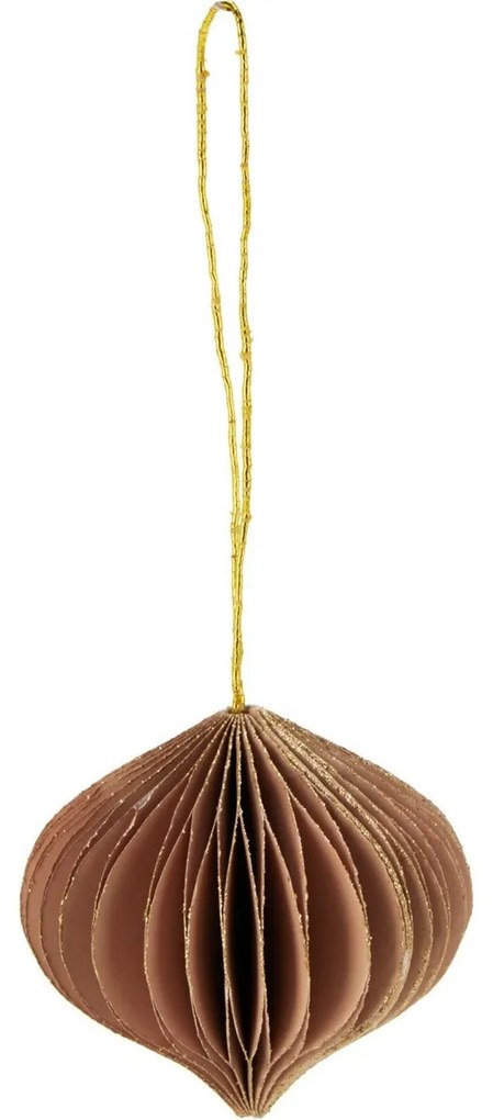 Ornaments 9 db-os karácsonyi díszkészlet, bézs-barna, 6 cm, honeycomb