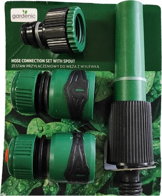 Csatlakozókészlet 1/2" kerti tömlőhöz kifolyócsővel