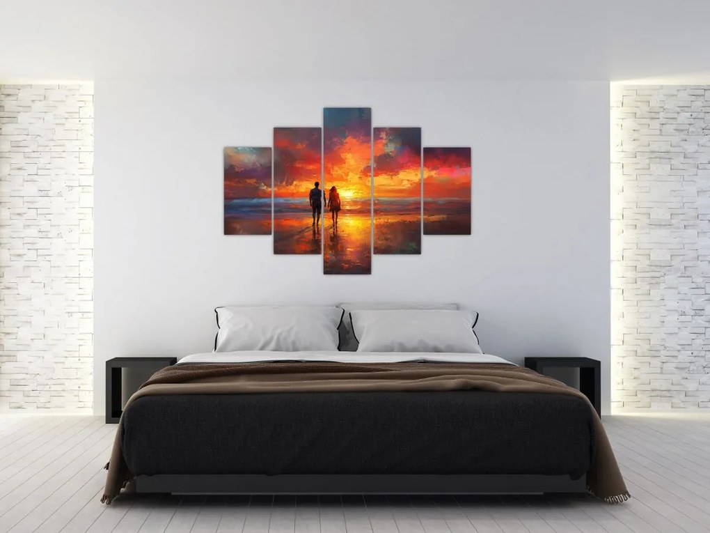 Kép - Séta a tengerparton (150x105 cm)