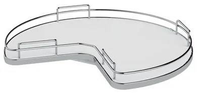 Konyhai fémrács, sarokszekrénybe, 3/4 kör kosár, 800mm átmérő, oszloppal, 400mm ajtókhoz, Sige Infinity Line 363