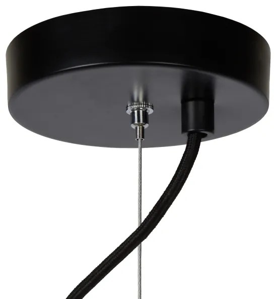 Lucide 45449/76/30 - Csillár zsinóron ELODIE 3xE27/40W/230V fekete