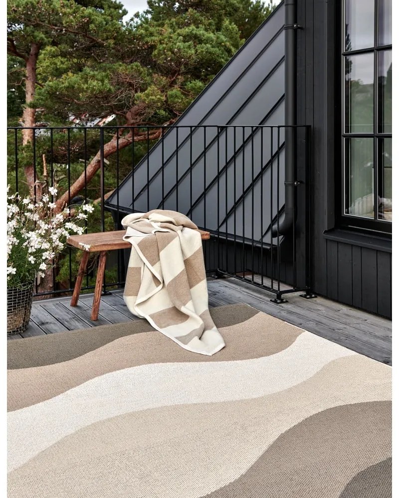 Barna-bézs kültéri-beltéri futószőnyeg 70x300 cm Urvi Earth – Pappelina