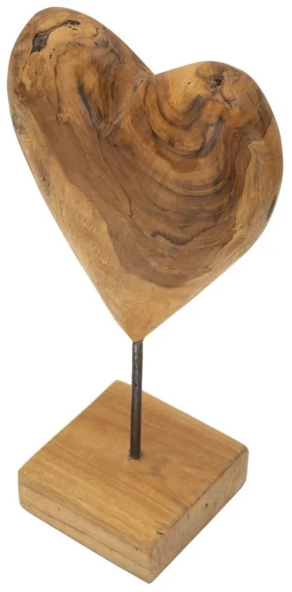 Dobu szobor teak 20x12x37cm