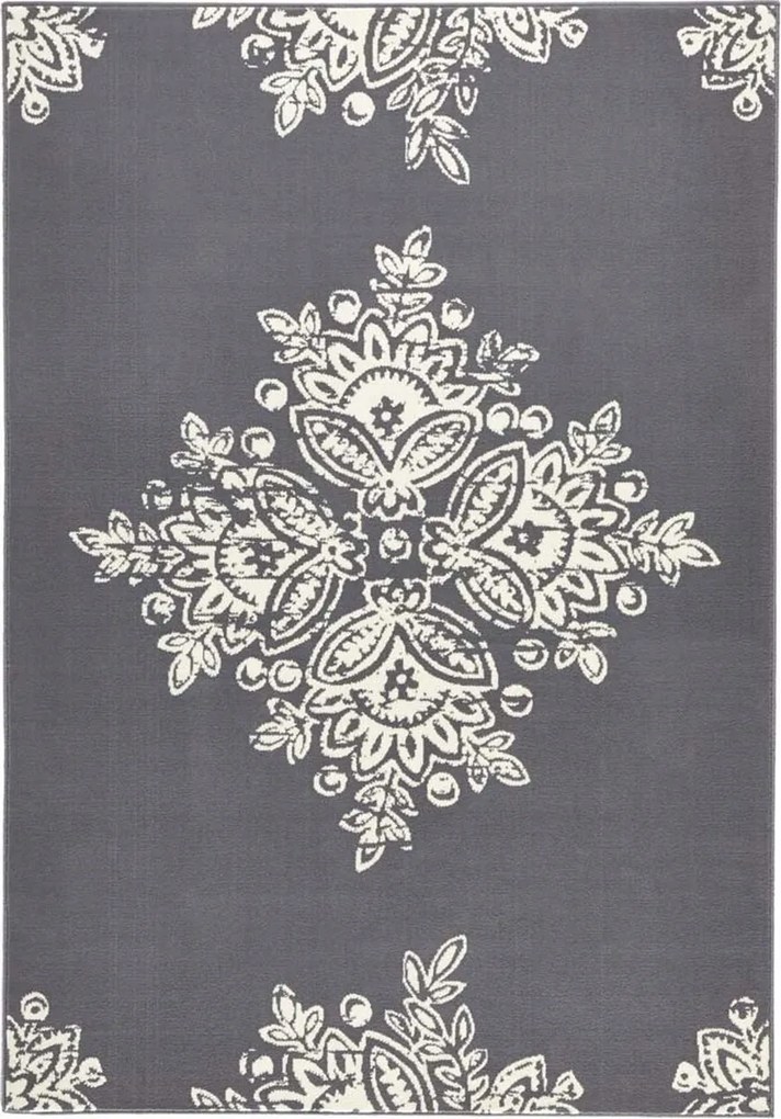 Orientális grafitszőnyeg nappaliba 80x150cm