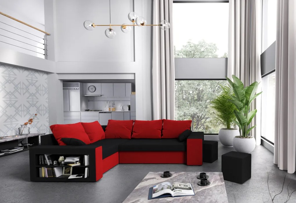 SPOKANE ágyazható sarok ülőgarnitúra, 260x66x180, mikrofáze 15/22, balos