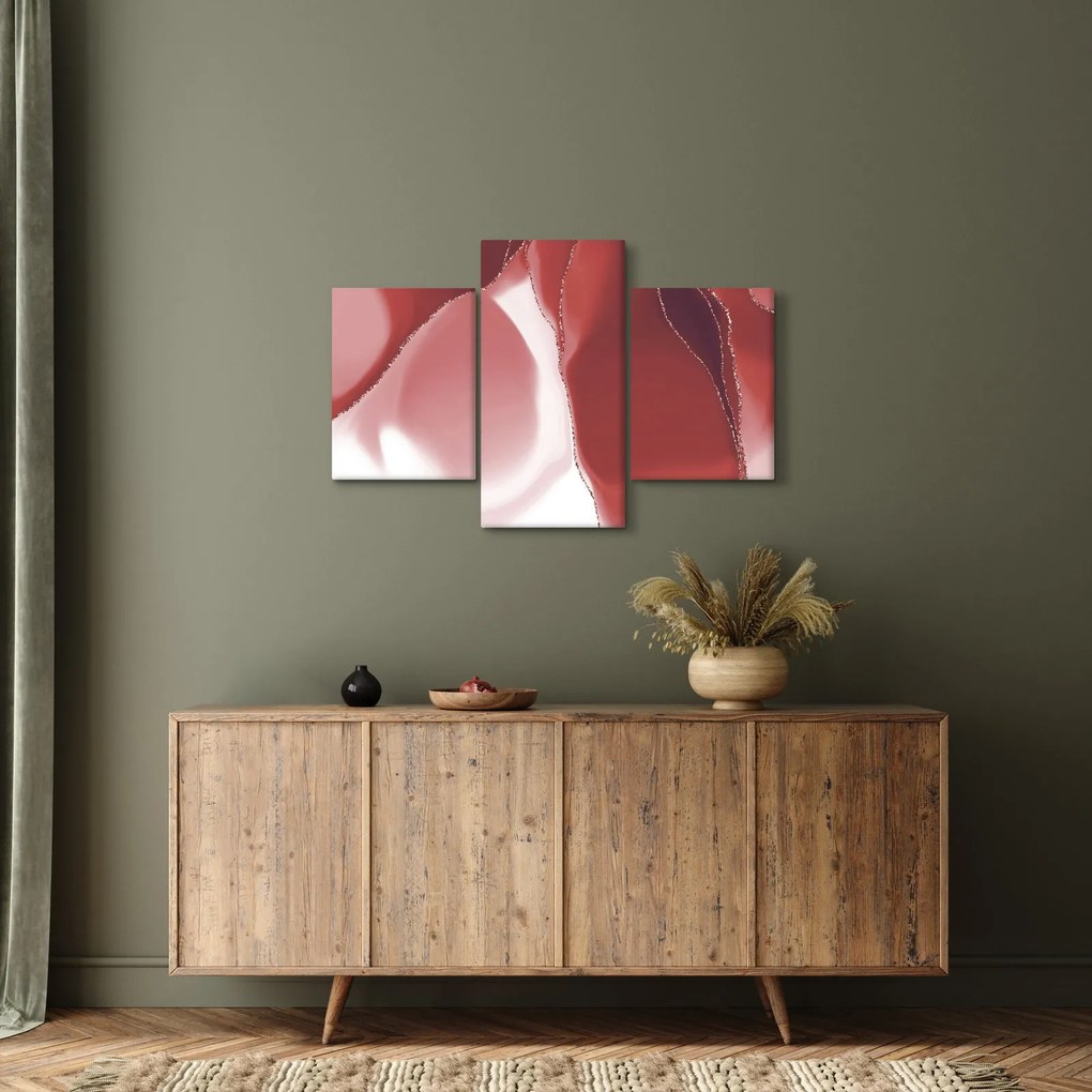 Kép - Piros absztrakt virág N⁰3 (90x60 cm)