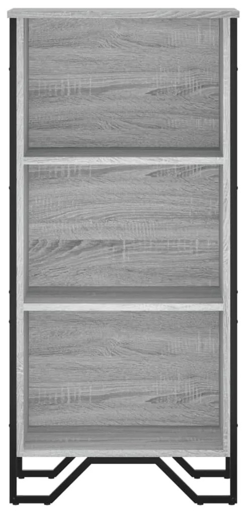 szürke sonoma színű szerelt fa könyvespolc 50 x 31 x 106 cm