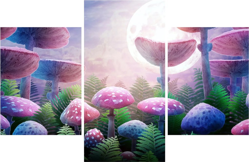 Kép - Gomba teliholdkor, grafika (90x60 cm)