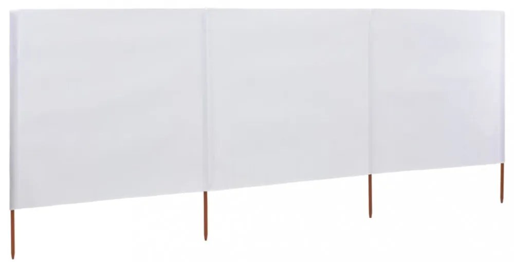 fehér szövet 3-paneles szélellenző 400 x 120 cm