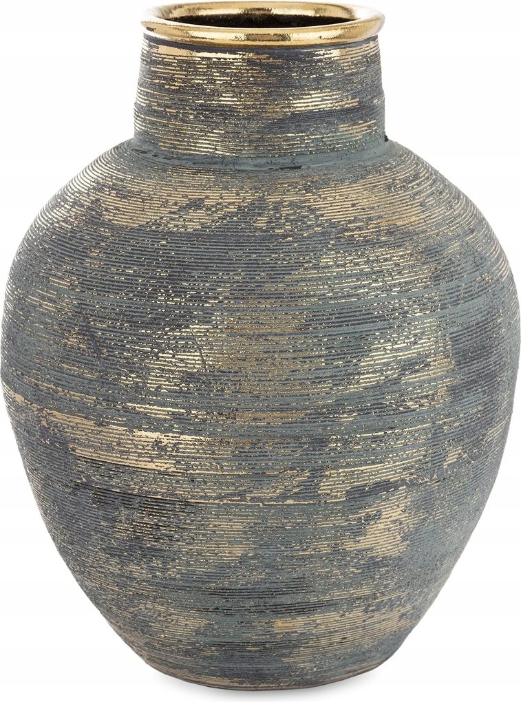 Váza arany üveg dörzsölt fedél dekoráció stílusos kerámia