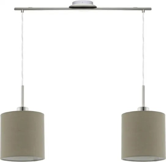 Eglo - LED függeszték kábellel TUNJA 2xE27/60W/230V taupe
