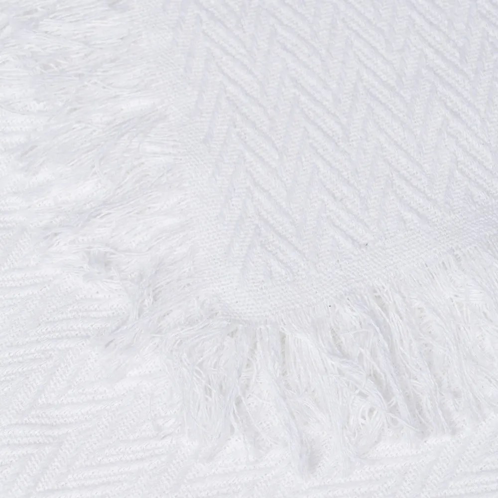 Fehér újrahasznosított pamut ágytakaró 260x280 cm Spike – Ixia