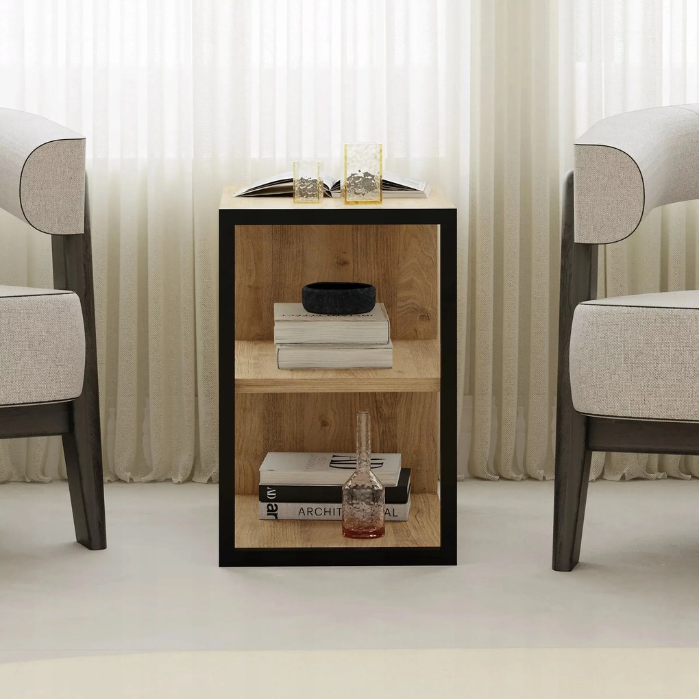 Houseland Echo dohányzóasztal, zafír tölgy/fekete