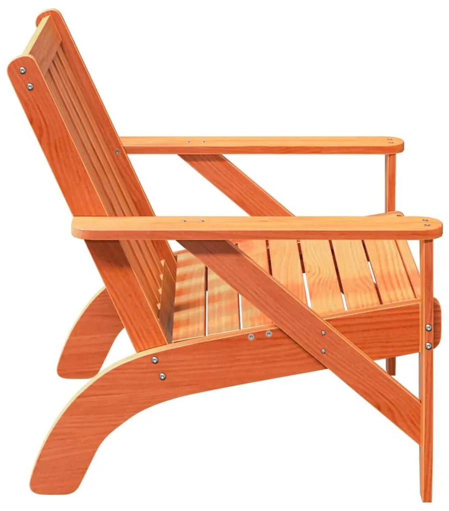 Kerti adirondack szék viaszbarna 75x77x77 cm tömör fa fenyőfa