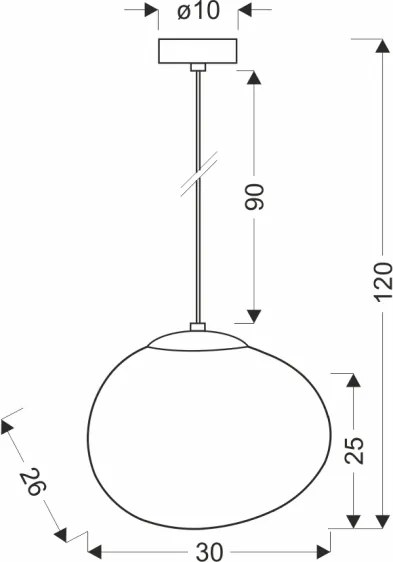 BRILAGI - PEBBLES kábeles függőlámpa 1xE27/40W/230V Ø 30 cm, fekete