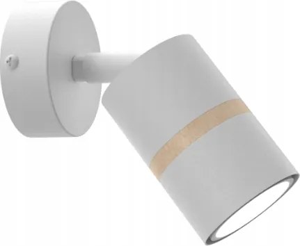 Ewilight Állítható fali lámpa Tube GU10 fehér/fa