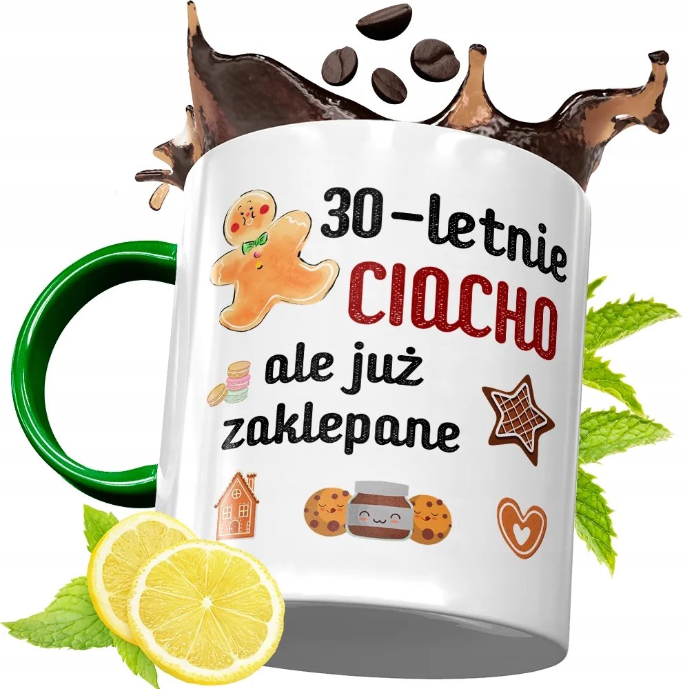 Zöld Bögre 30 30-AS 30-AS Születésnapra Ajándék fényképes nyomattal