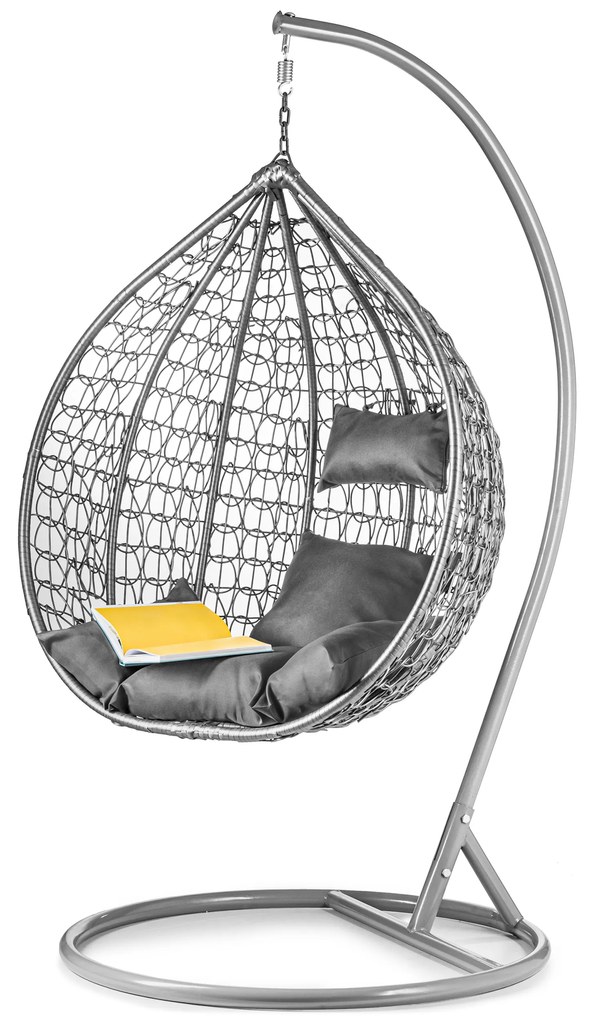 Szürke függőszék KOKON állvánnyal