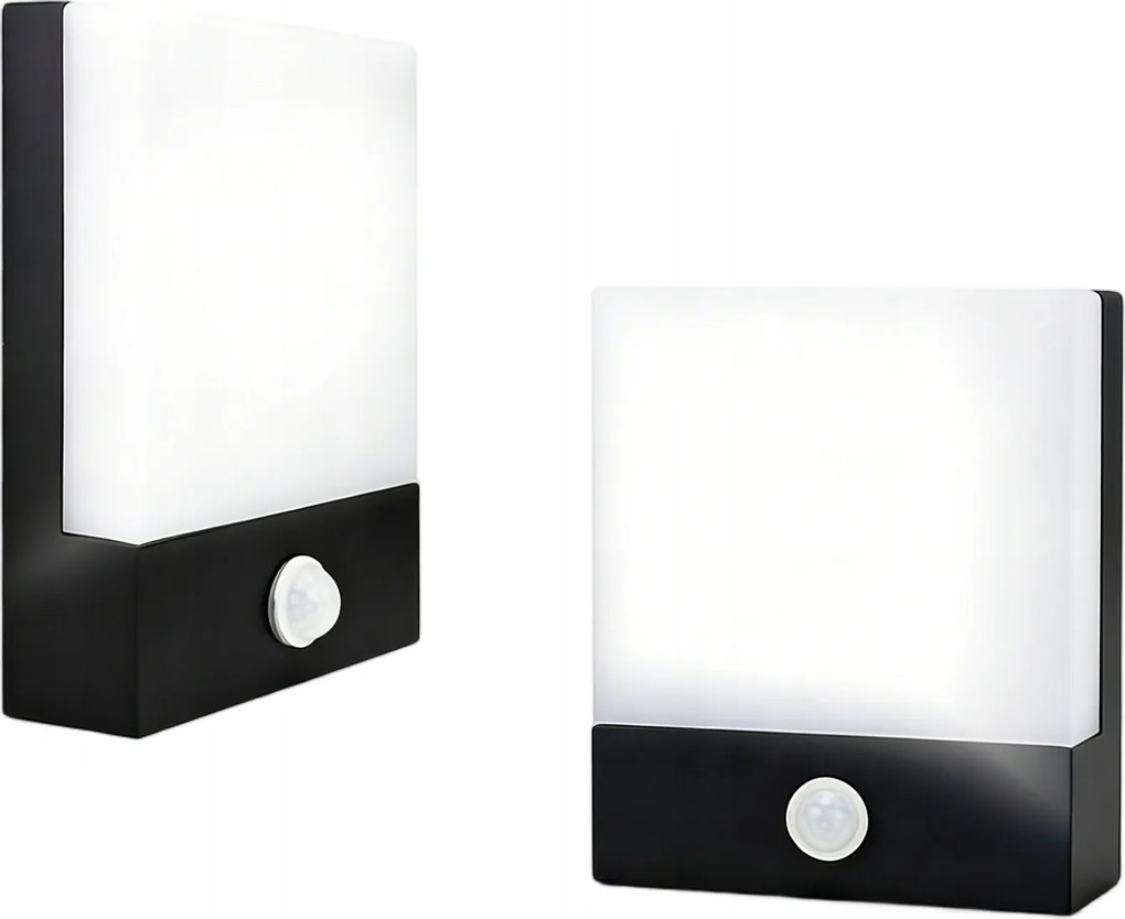 LED-es homlokzati lámpa kültéri kerti fali lámpa mozgásérzékelővel