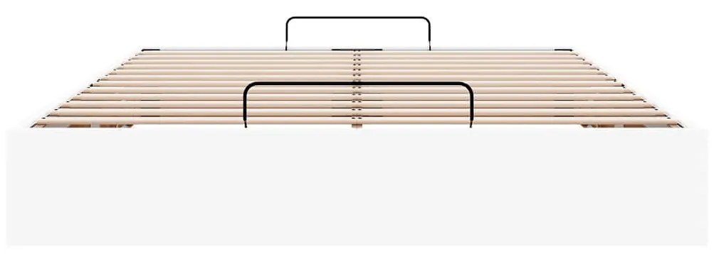 Ottomán ágykeret matrac nélkül fehér 140x190 cm műbőr