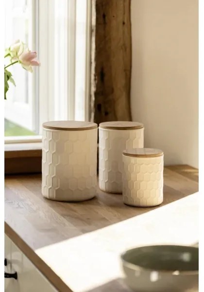 WENKO 54222100 - MAYA tárolódoboz 13x17 cm fehér/barna