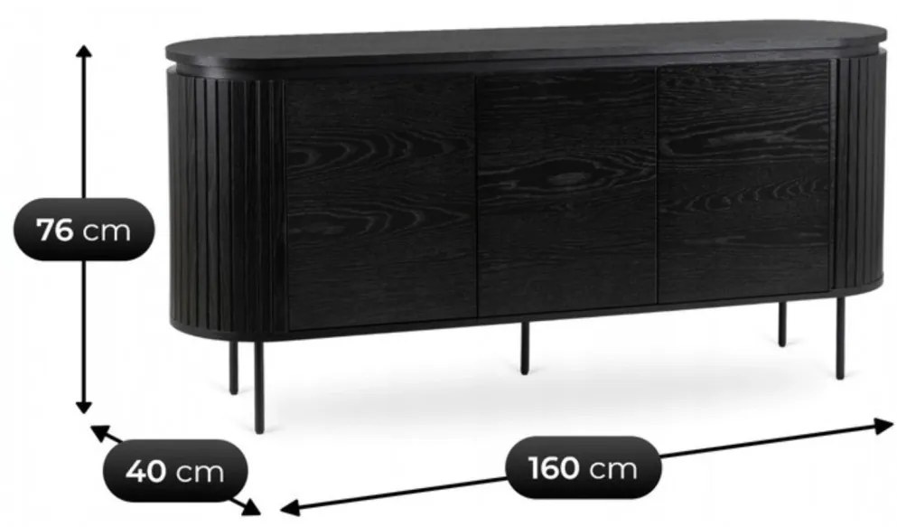 Komoda BECK 160 czarny