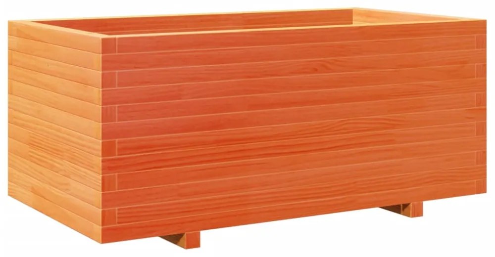viaszbarna tömör fenyőfa kerti virágláda 110 x 60 x 49,5 cm