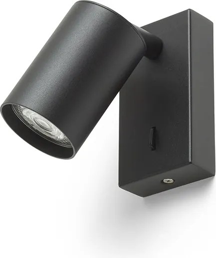 RENDL DUDE nástěnná černá 230V LED GU10 9W