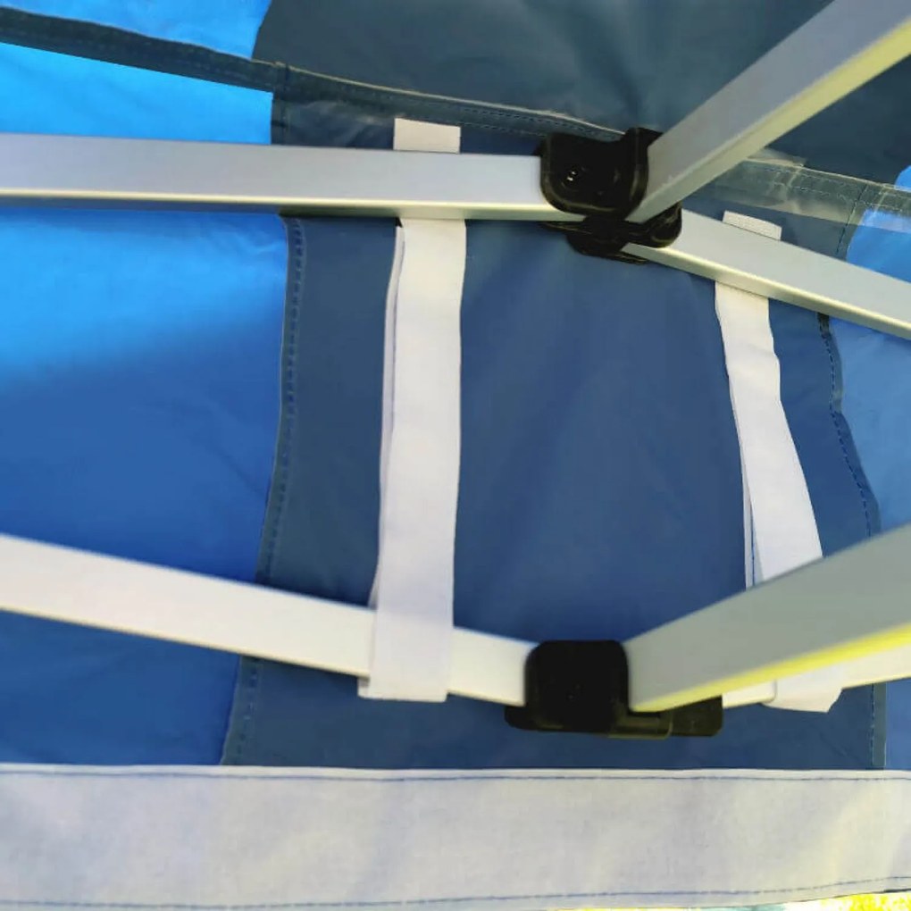 Profi piaci sátor 2x3m ALU EXCLUSIVE (3 oldalfal) - plusz 3 oldalfal - Kék