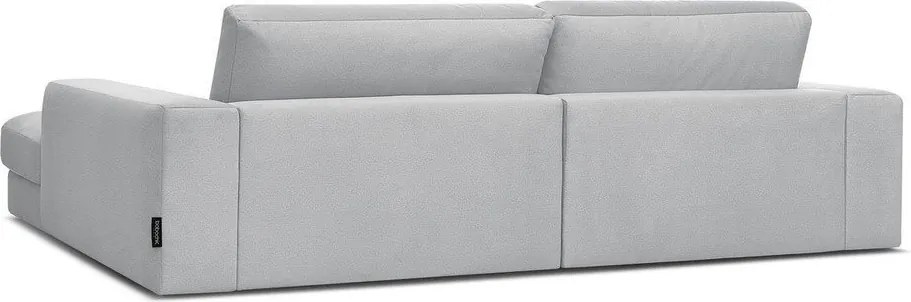 Világosszürke bársony sarokkanapé (jobb oldali-heverő résszel) Sierra – Bobochic Paris