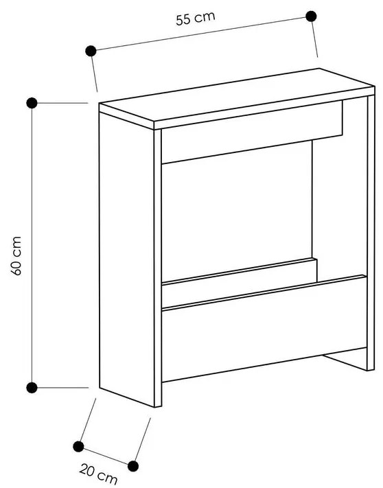 Kis asztal Simpi - Black Wood