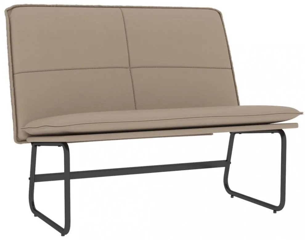 vidaXL kávészínű műbőr pad 100 x 75 x 76 cm