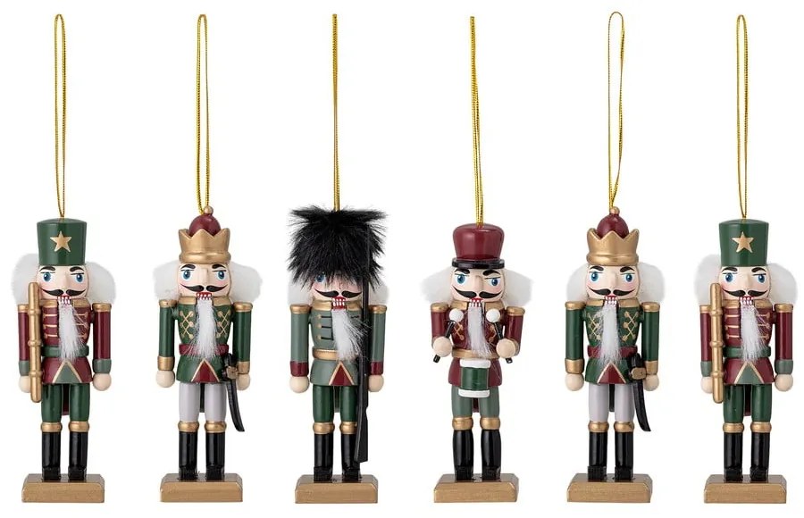 Fa karácsonyfadísz készlet 6 db-os 13 cm Nikita – Bloomingville