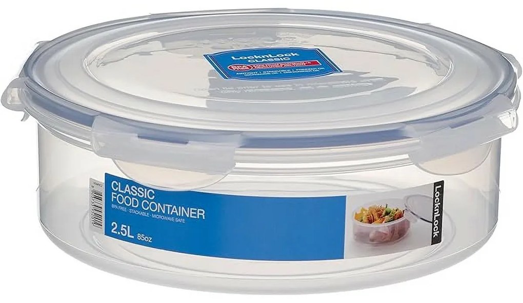 LOCKnLOCK Kerek élelmiszer-tároló doboz, 2,5 l, 24 x 8 cm
