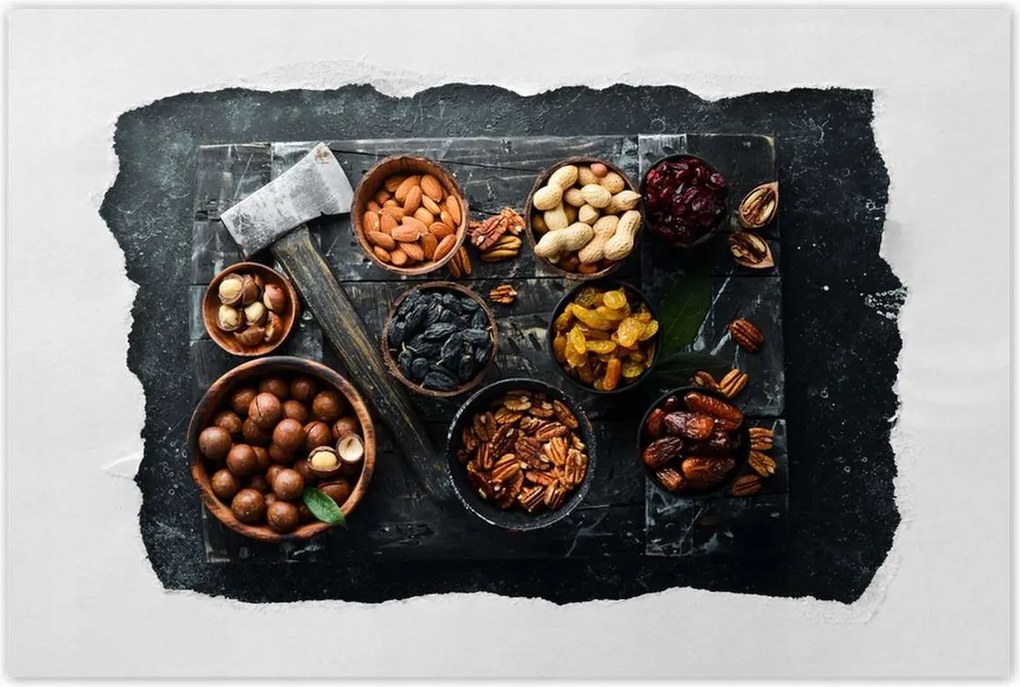 Poszterek 120x80 Szárított dió és péksütemény