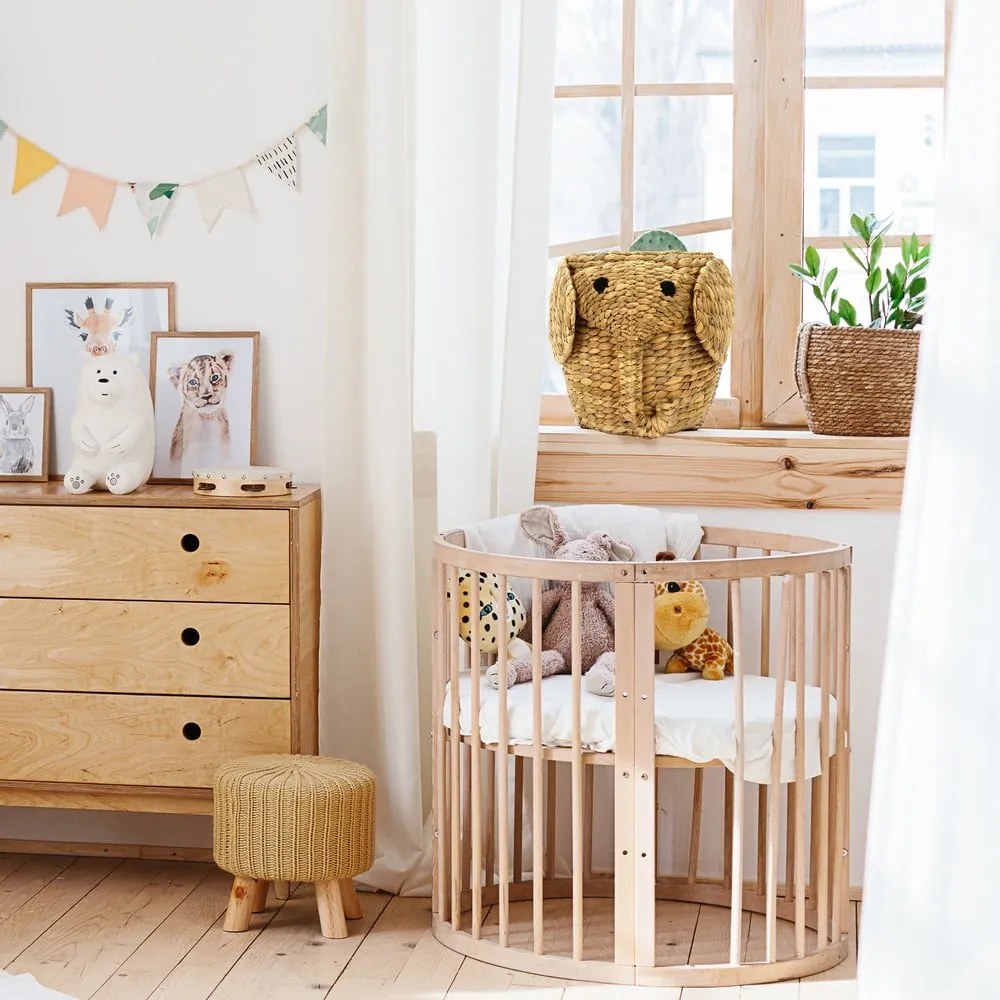 Natúr színű vízijácint játéktároló kosár ø 30x35 cm Elephant – Compactor