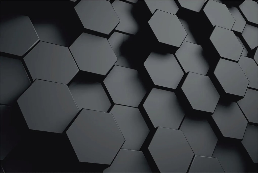 Flizelin tapéta falra Prémium 3D hatszögek 104x70 Ragasztó