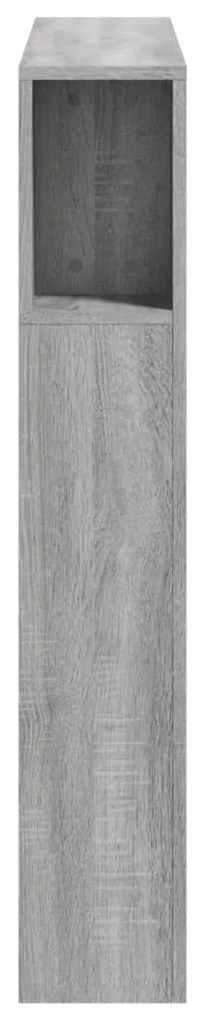 szürke sonoma szerelt fa LED-es fejtámla 100x18,5x103,5 cm
