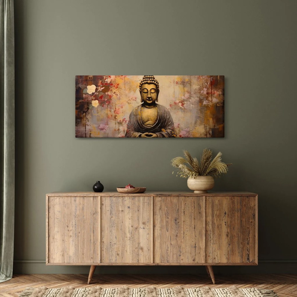 Kép - Buddha, festészet (120x50 cm)