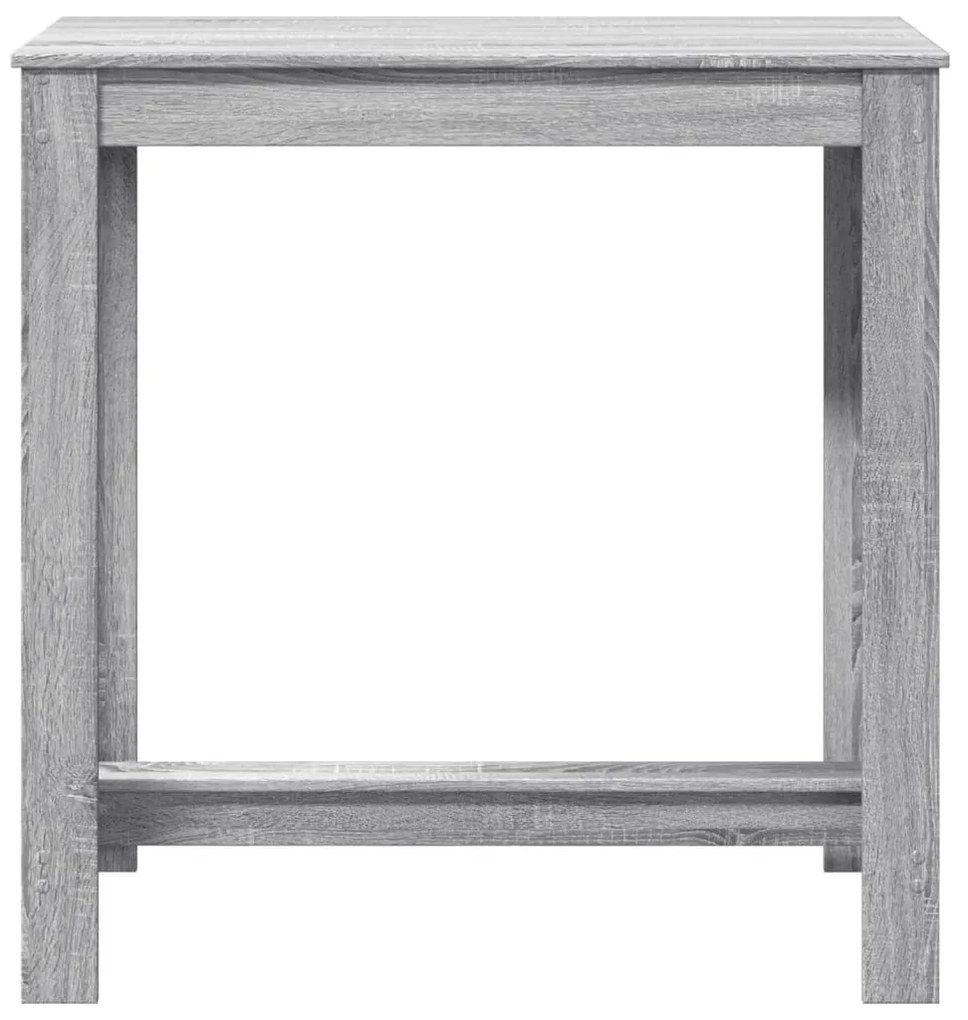 szürke sonoma színű szerelt fa bárasztal 102 x 50 x 103,5 cm
