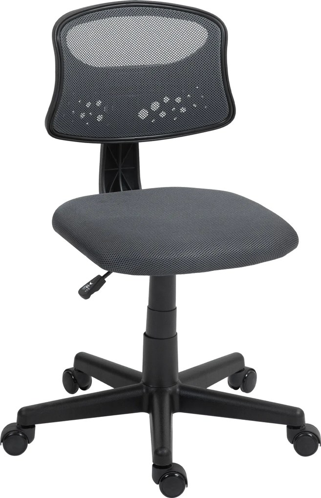HOMCOM Karfa Nélküli Ergonomikus Irodai Szék Hálós Háttámlával Forgatható Íróasztali Szék Magasságállító 120 kg Teherbírás Szürke | Aosom