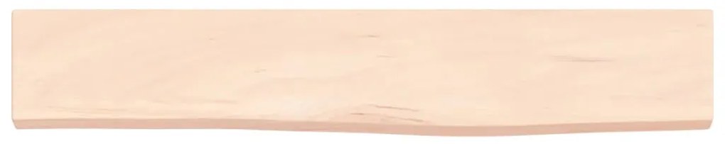 kezeletlen tömör tölgyfa fali polc 60x10x2 cm