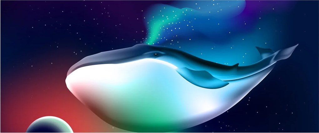 Kép - Egy bálna az űrben (120x50 cm)
