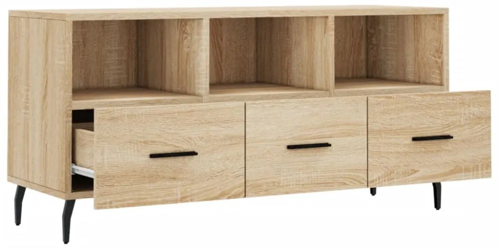 sonoma tölgy színű szerelt fa TV-szekrény 102 x 36 x 50 cm
