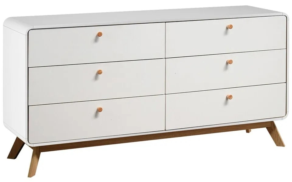 Fehér alacsony komód 150x74 cm Caitlin – Støraa