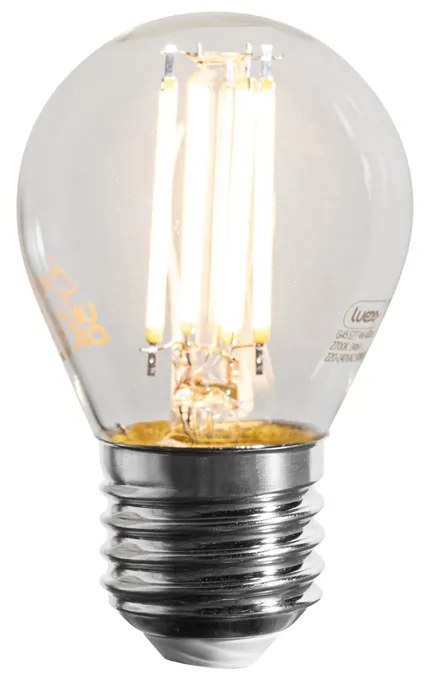 5 darabos E27 dimmelhető LED Filament izzókészlet G45 átlátszó 4W 470 lm 2700K