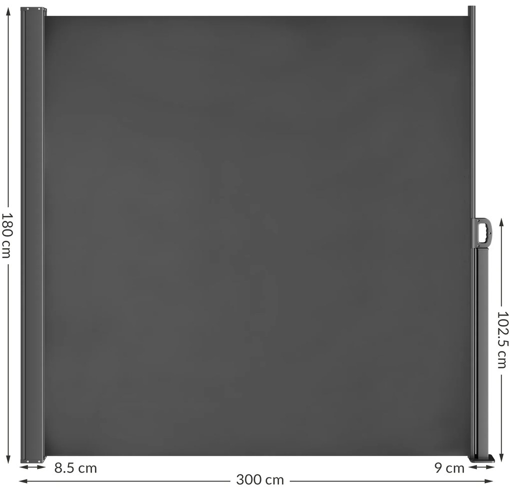 Jurhan NOSARA oldalárnyékoló teraszra, 180x300cm, antracit